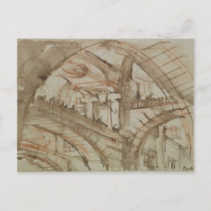 Cartão Postal Desenho de uma prisão imaginária