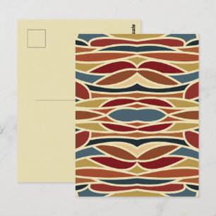 Cartão Postal Desenho de Vidro Colorido Opaco Geométrico Estilo