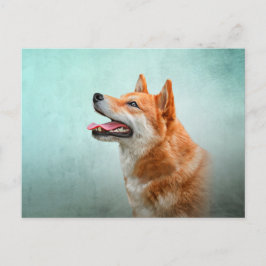 Cartão Postal Desenho do cão Shiba Inu Japonês