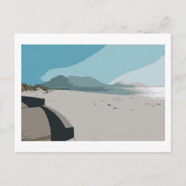 Cartão Postal Desenho do Oceano Montanhoso da Mesa do Cabo