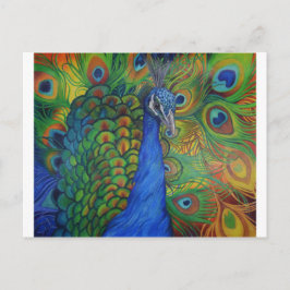 Cartão Postal Desenho do pavão