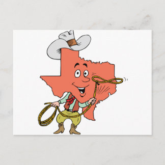 Cartão Postal desenho do texas cowboy