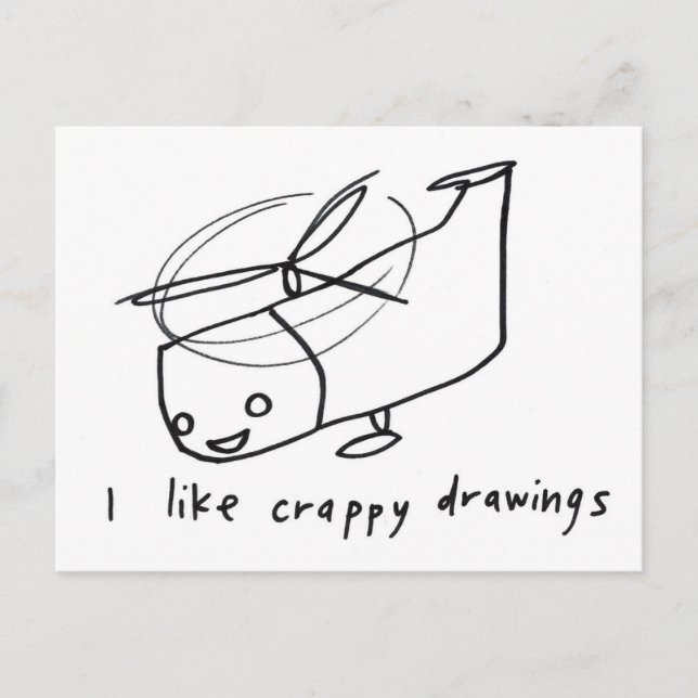 Cartão Postal desenho foto realista de um helicóptero (Frente)