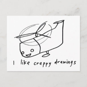 Cartão Postal desenho fotorealista de um helicóptero