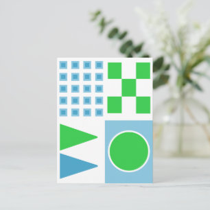 Cartão Postal Desenho Geométrico Abstrato de Azulejos