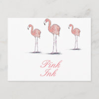 Desenho Grátis Rosa Flamingos