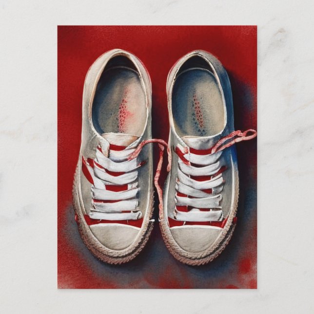 Cartão Postal Desenho Mão De Calçados Engraçados (Frente)
