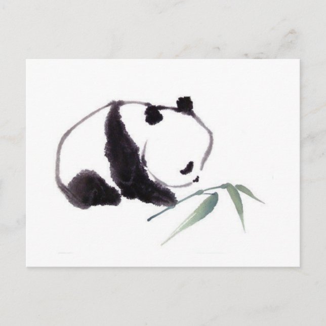 Cartão Postal Desenho panda (Frente)