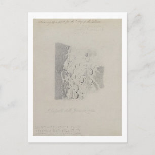 Cartão Postal Desenho para o mapa da lua, 1794 (lápis em p