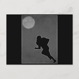 Cartão Postal Desenho retrô de futebol americano