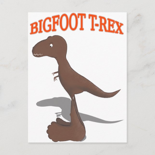 Cartão Postal Desenho T-Rex Bigfoot (Frente)