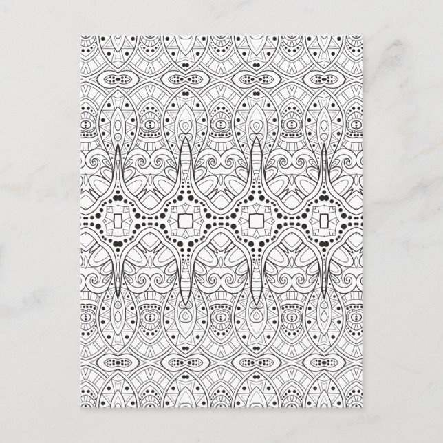 Cartão Postal Desenho Tribal Zendoodle (Frente)