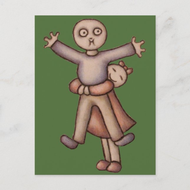 Cartão Postal Desenhos animados bonitos de Emo da menina que (Frente)