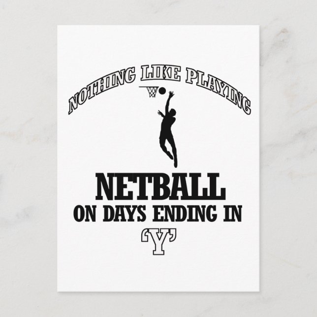Cartão Postal desenhos de NETBALL (Frente)