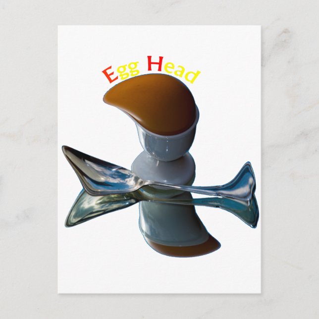 Cartão Postal Desenhos Excêntricos de Cabeça de Ovo (Frente)