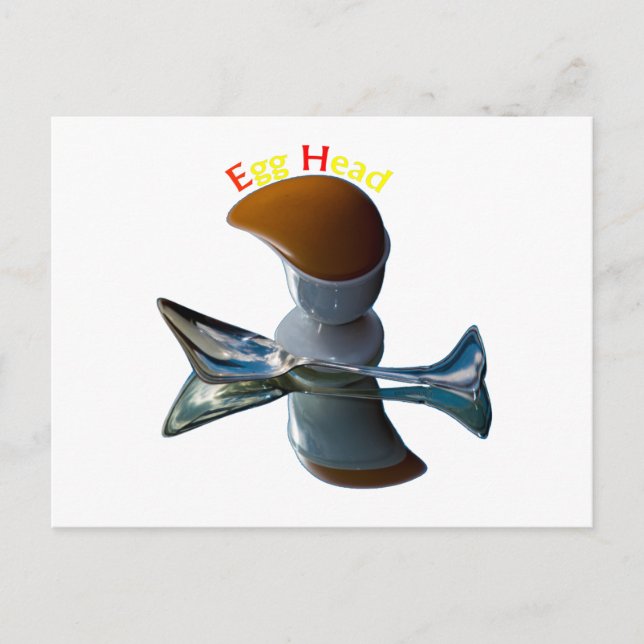 Cartão Postal Desenhos Excêntricos de Cabeça de Ovo (Frente)