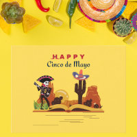 Desert Mariachi Skeleton Cinco de Mayo