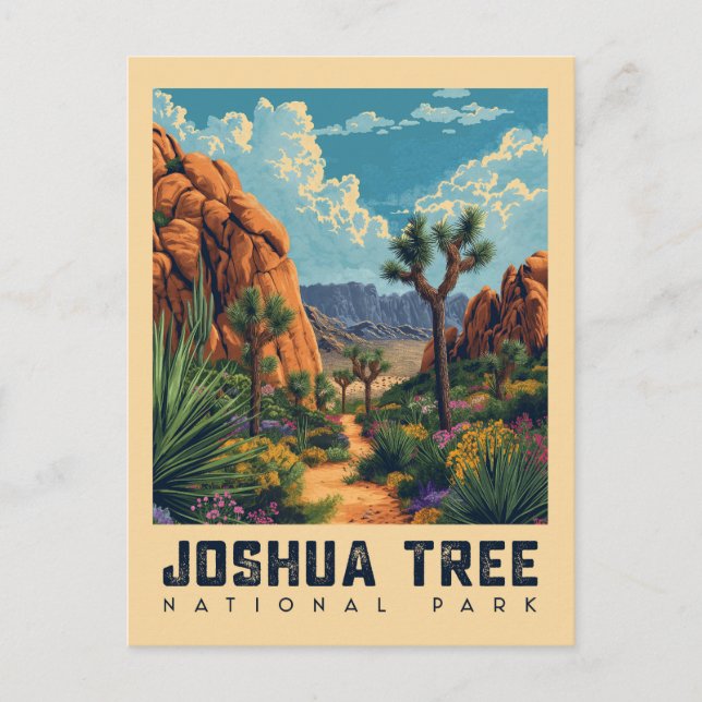 Cartão Postal Desert Oasis: Parque Nacional Joshua Tree (Frente)