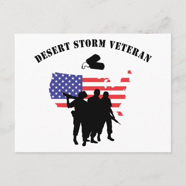 Cartão Postal Desert Storm Veteran (Frente)