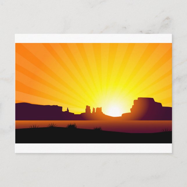 Cartão Postal Desert Sunrise (Frente)