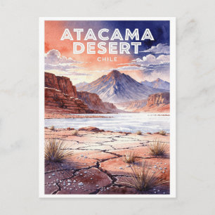 Cartão Postal Deserto de Atacama Chile Vintage