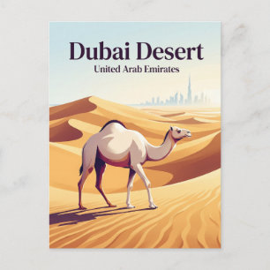 Cartão Postal Deserto de Dubai Emirados Árabes Unidos