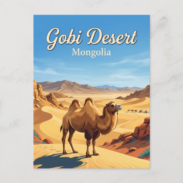 Cartão Postal Deserto de Gobi Mongólia (Frente)