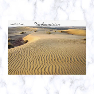 Cartão Postal Deserto de Karakum no Turquemenistão