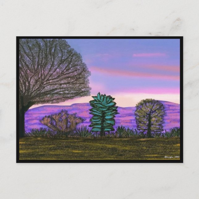 Cartão Postal Deserto Purple Nevada (Frente)