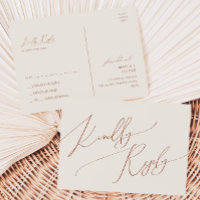 Deserto Whimsic | RSVP de Casamento de Beige