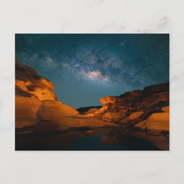 Cartão Postal Desertos | Sam Pan Bok Night Time Tailândia (Frente)