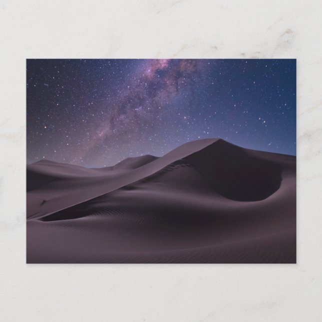 Cartão Postal Deserts | Milky Way Starry Sky Sand Dune Dubai (Frente)