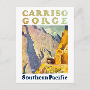 Cartão Postal Desfiladeiro Carriso EUA Cartaz de Viagem Vintage