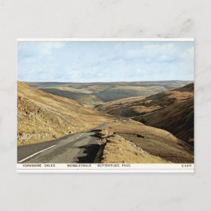 Cartão Postal Desfiladeiro de Buttertubs Yorkshire Dales Vista A
