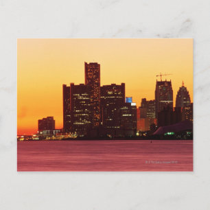 Cartão Postal Desfiladeiro de Detroit no pôr do sol colorido