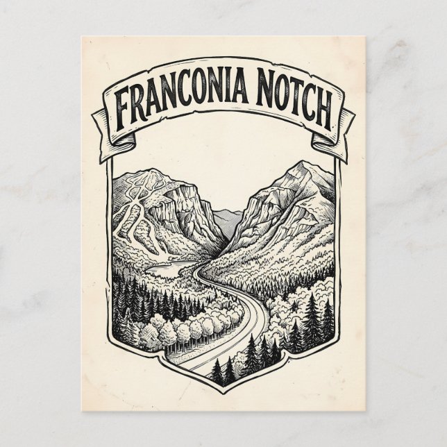 Cartão Postal Desfiladeiro de Franconia (Frente)