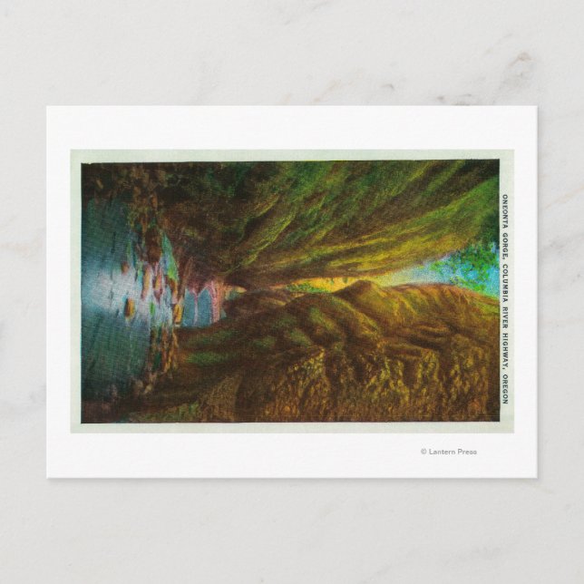 Cartão Postal Desfiladeiro de Oneonta no desfiladeiro do rio Col (Frente)