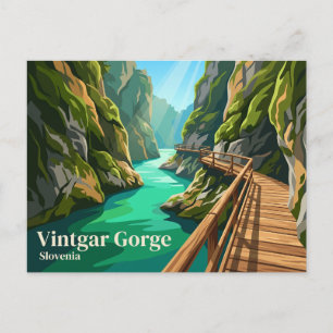 Cartão Postal Desfiladeiro de Vintgar Eslovênia