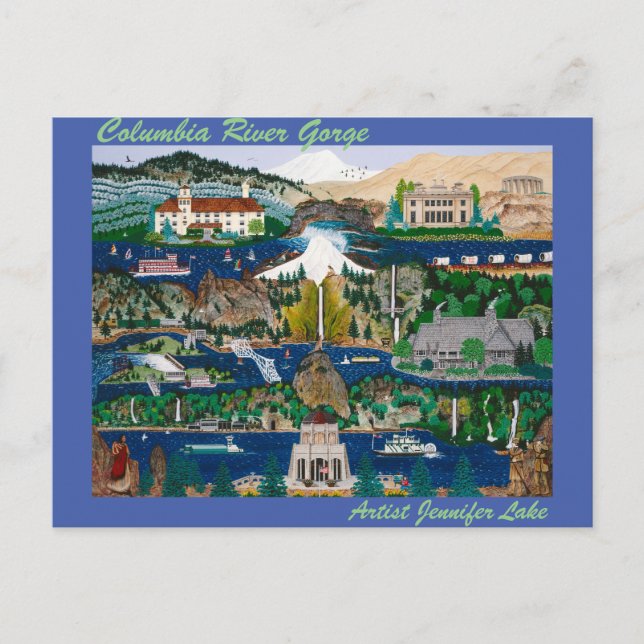 Cartão Postal Desfiladeiro do Rio Columbia (Frente)