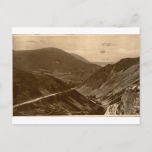Cartão Postal Desfiladeiro Sychnant País de Gales Paisagem Sepia