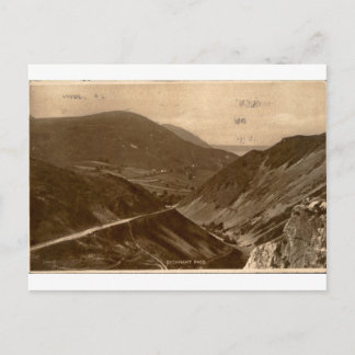 Cartão Postal Desfiladeiro Sychnant País de Gales Paisagem Sepia