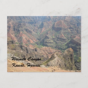Cartão Postal Desfiladeiro Waimea Kauai, Havaí