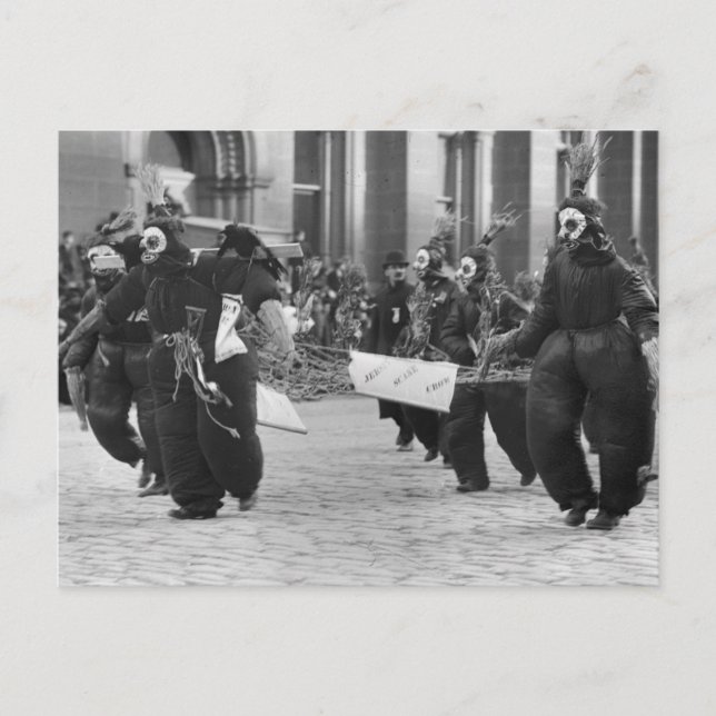 Cartão Postal Desfile de Mummers, Filadélfia, 1909 (Frente)