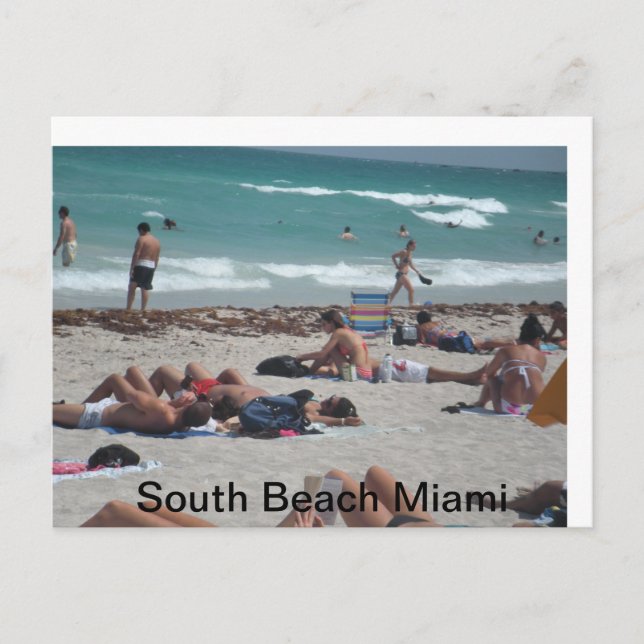 Cartão Postal Desfile de praia de primavera. (Frente)