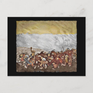 Cartão Postal Desfile de Trolls e Gnomos