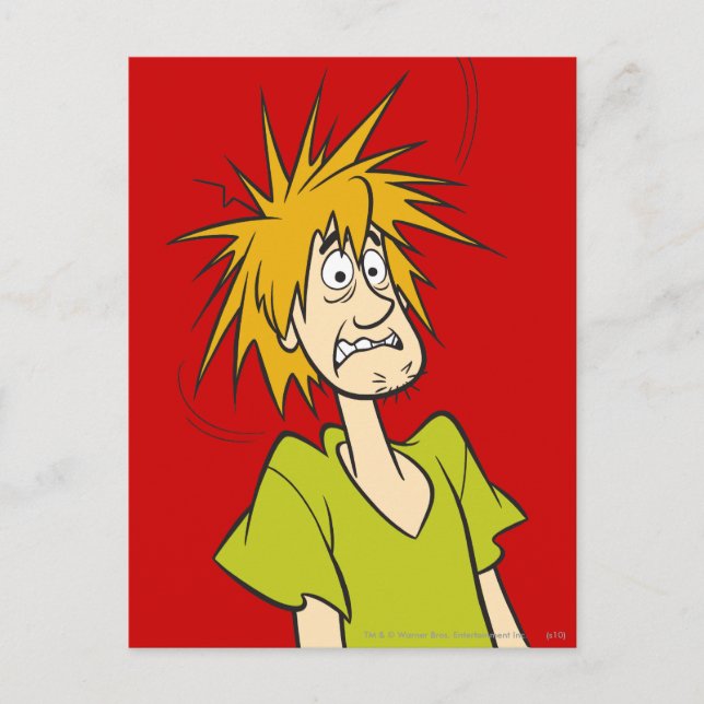 Cartão Postal Desgrenhado amedrontado (Frente)