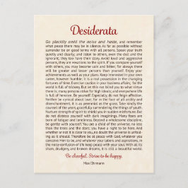 Cartão Postal Desiderata | Arte Mini Desiderata