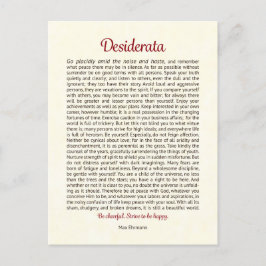 Cartão Postal Desiderata | Arte Mini Desiderata