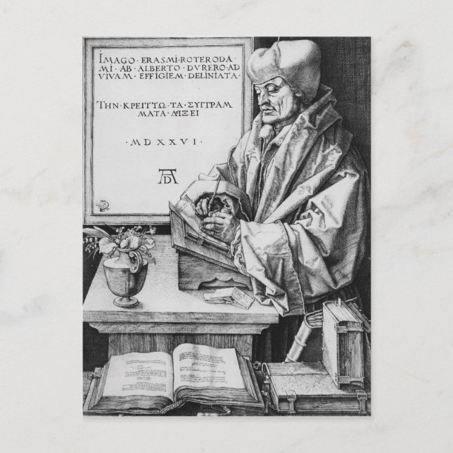 Cartão Postal Desiderius Erasmus de Roterdão, 1526 (Frente)