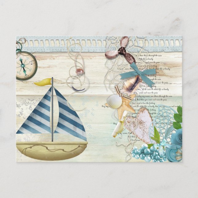 Cartão Postal Design 5 da série náutica (Frente)